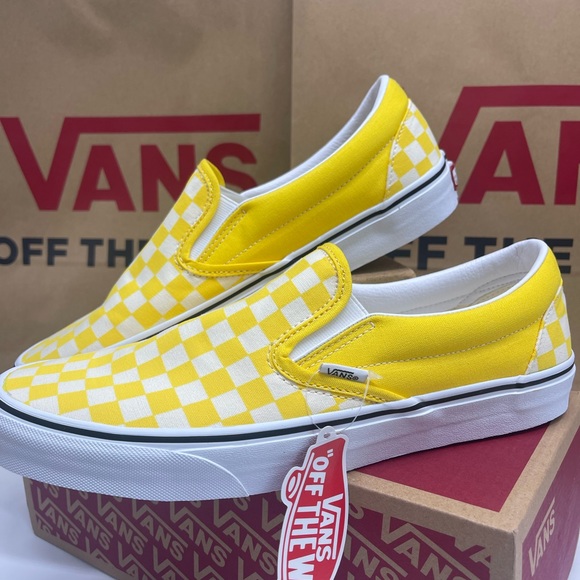 Vans Men's Classic Slip-On (Checkerboard) Cyber Yellow Sneakers
VN0A33TB42Z - Picture 10 of 16